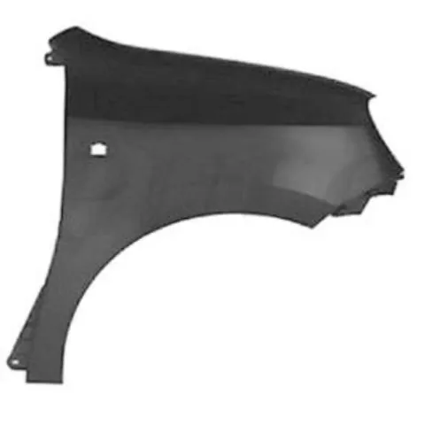 Aile avant droite pour RENAULT TWINGO III phase 2 depuis 2019, avec trou, en plastique, noire lisse sans apprêt, Neuve