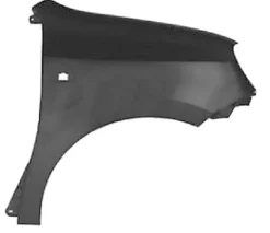 Aile avant droite pour RENAULT TWINGO III phase 1 2014-2019, avec trou, en plastique, noire lisse sans apprêt, Neuve