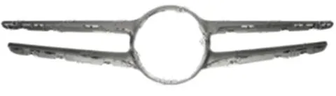 Bandeau moulure de grille radiateur avant pour MERCEDES (W205) CLASSE C ph. 1 2014-2018, argentée