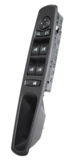 Bloc de commande de lève vitre et miroir électrique sur porte avant gauche pour RENAULT MEGANE III phase 3, 2008-2012, 4 boutons, noir, Neuf