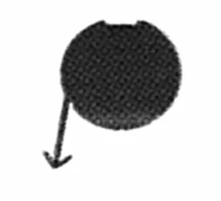 Cache crochet de remorquage pour FIAT PUNTO II phase 1, 1999-2003, noir, pare chocs avant (3 portes)