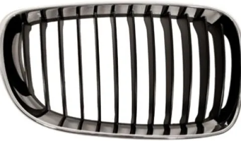 Calandre grille droite pour BMW SERIE 1 E87N de 2007 à 2011, chromée/noire, Neuve