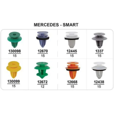 Coffret de 117 assortiments d'agrafes de panneaux de portes pour MERCEDES, SMART, Neuf