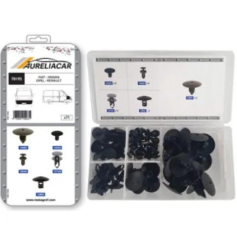 Coffret de 71 assortiments d'agrafes de pare-chocs avant et ailes pour FIAT, NISSAN, OPEL, RENAULT, Neuf