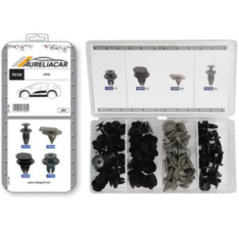 Coffret de 65 assortiments d'agrafes de moulures et Rivets plastiques de moulure et élargisseurs d'ailes pour MINI, Neuf