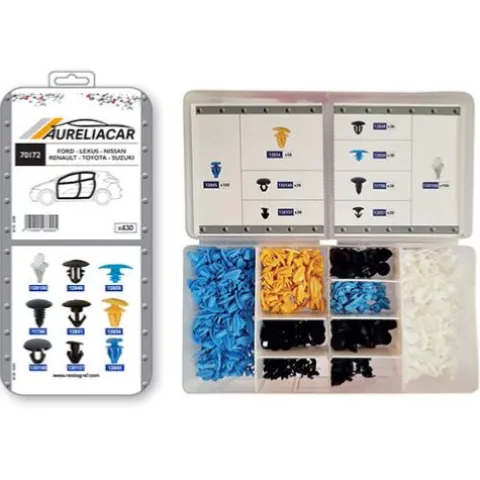 Coffret de 430 assortiments d'agrafes de joints de panneaux de portes pour FORD, LEXUS, NISSAN, RENAULT, TOYOTA, SUZUKI, Neuf