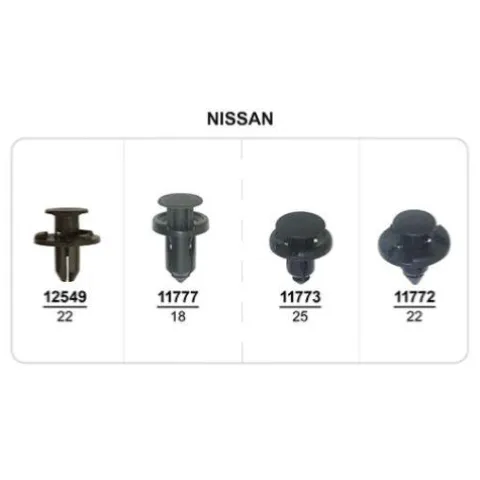 Coffret de 87 assortiments de Rivets plastiques d'aile avant, pare-chocs avant/arrière et sous caisse pour NISSAN, Neuf