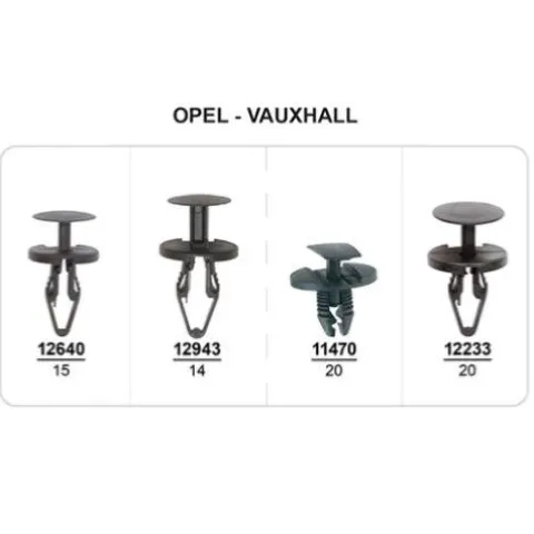 Coffret de 69 assortiments de rivets plastiques de sous caisse pour OPEL, Neuf