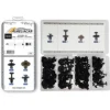 Coffret de 75 assortiments de Rivets plastiques d'aile avant, pare-chocs avant/arrière et sous caisse pour CITROEN DS, OPEL, PEUGEOT, Neuf