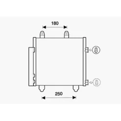 Condenseur de Climatisation pour CITROËN C1 II ph.1 depuis 2014, OEM: B000995480, Neuf