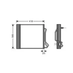 Condenseur de Climatisation pour SMART FORTWO 2003-2007 (450), OEM: 0013198V002, Neuf