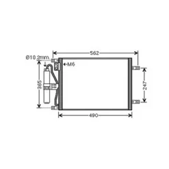 Condenseur de Climatisation pour NISSAN MICRA III (K12) ph.1 2003-2005, OEM: 921009U20B, Neuf