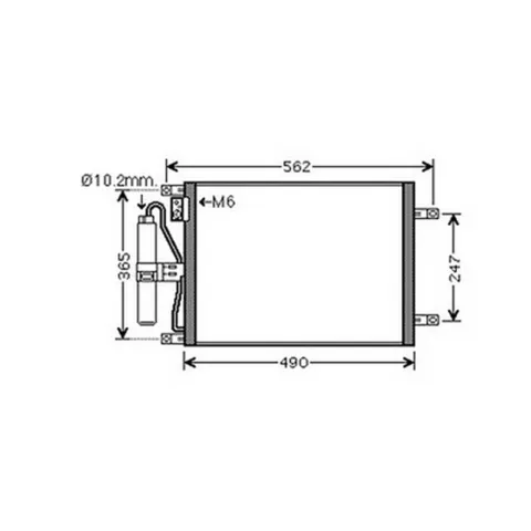 Condenseur de Climatisation pour NISSAN MICRA III (K12) ph.1 2003-2005, OEM: 921009U20B, Neuf