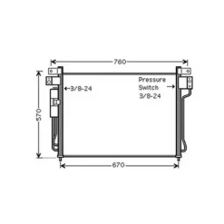 Condenseur de Climatisation pour NISSAN NAVARA/PATHFINDER 2005-2010, OEM: 92100EB410, Neuf