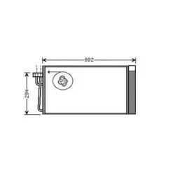 Condenseur de Climatisation pour BMW Serie 5 E60-E61 2003-2007, OEM: 64509122827, Neuf