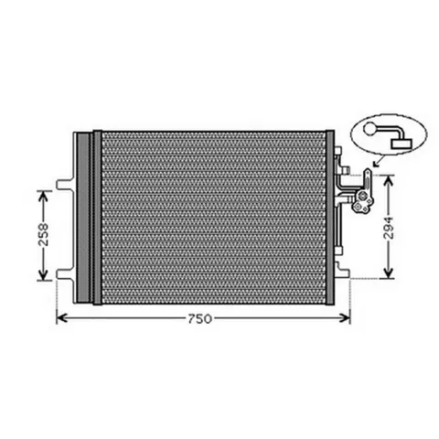 Condenseur de Climatisation pour VOLVO V70 III ph.1 2007-2012, OEM: 30794562, Neuf