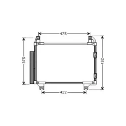 Condenseur de Climatisation pour TOYOTA YARIS II ph.1 2005-2009, OEM: 8846052130, Neuf
