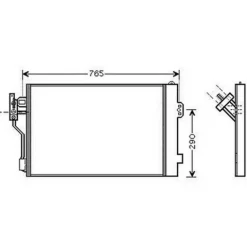 Condenseur de Climatisation pour MERCEDES VITO II ph.1 2003-2010 (W639), OEM: A6398350370, Neuf