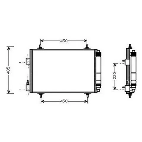 Condenseur de Climatisation pour CITROËN C5 I ph.1 2001-2004, OEM: 6453FH, Neuf