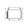 Condenseur de Climatisation pour TOYOTA YARIS II ph.1 2005-2009, OEM: 884600D050, Neuf