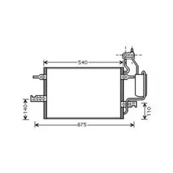 Condenseur de Climatisation pour OPEL MERIVA A ph.1 2003-2006, OEM: 13128931, Neuf