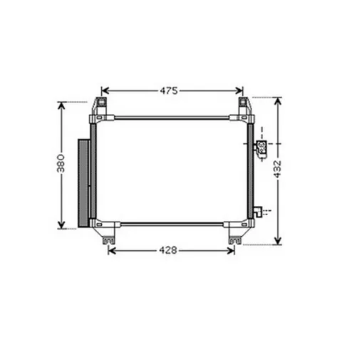 Condenseur de Climatisation pour TOYOTA YARIS II ph.1 2005-2009, OEM: 884600D060, Neuf