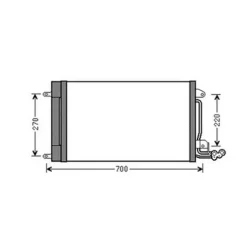 Condenseur de Climatisation pour SKODA FABIA II ph.2 2010-2014, OEM: 6C0816411C, Neuf