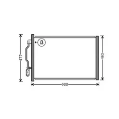 Condenseur de Climatisation pour MERCEDES CLASSE S 2005-2009 (W221), OEM: A2215001354, Neuf