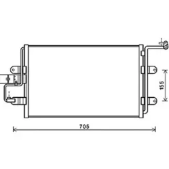 Condenseur de Climatisation pour AUDI A3 I ph.1 1996-2000, OEM: 1J0820411D, Neuf