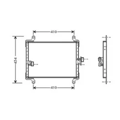 Condenseur de Climatisation pour CITROËN JUMPER I ph.1 1994-2002, OEM: 13128570, Neuf