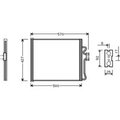 Condenseur de Climatisation pour BMW Serie 5 E39 2000-2003, OEM: 64538391647, Neuf