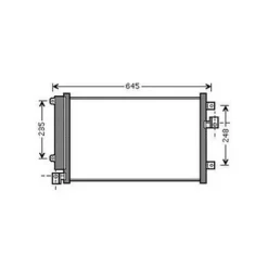 Condenseur de Climatisation pour FIAT MULTIPLA 2004-2010, OEM: 51751451, Neuf