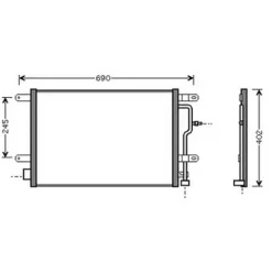 Condenseur de Climatisation pour AUDI A4 II 2000-2004, OEM: 8E0260401A, Neuf