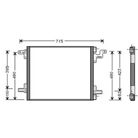 Condenseur de Climatisation pour MERCEDES CLASSE ML ph.2 2002-2005 (W163), OEM: 1638300170, Neuf