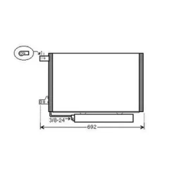 Condenseur de Climatisation pour MERCEDES CLASSE B ph.1 2005-2008 (T245), OEM: A1695001154, Neuf