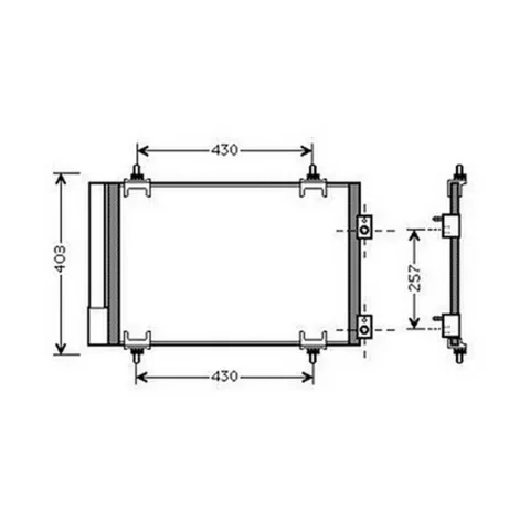 Condenseur de Climatisation pour PEUGEOT 308 I ph.1 2007-2011, OEM: 6455EW, Neuf