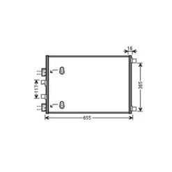 Condenseur de Climatisation pour RENAULT SCENIC II ph.1 2003-2006, OEM: 8200325004, Neuf