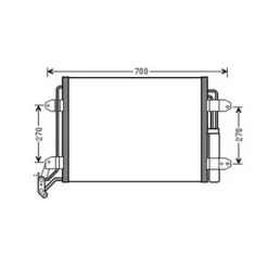 Condenseur de Climatisation pour VOLKSWAGEN TIGUAN I ph.1 2007-2011, OEM: 5N0820411E, Neuf