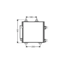 Condenseur de Climatisation pour TOYOTA AYGO I ph.1 2005-2008, OEM: 6455EE, Neuf