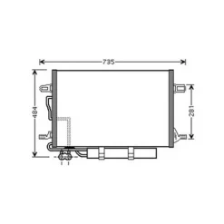 Condenseur de Climatisation pour MERCEDES CLASSE E 2006-2009 (W211), OEM: 2115000154, Neuf