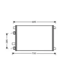 Condenseur de Climatisation pour RENAULT MÉGANE II ph.1 2002-2005, OEM: 8200115543, Neuf
