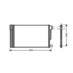 Condenseur de Climatisation pour FIAT PUNTO III depuis 2012, OEM: 13310103, Neuf