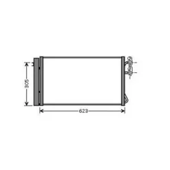 Condenseur de Climatisation pour BMW Serie 3 E90-E91 2005-2008, OEM: 64539229021, Neuf