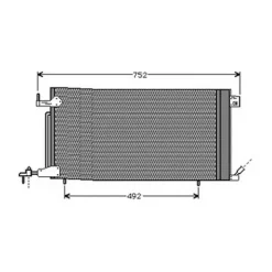 Condenseur de Climatisation pour CITROËN BERLINGO I ph.2 2002-2008, OEM: 6455CV, Neuf