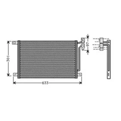 Condenseur de Climatisation pour BMW X3 E83 2004-2006, OEM: 64538377648, Neuf