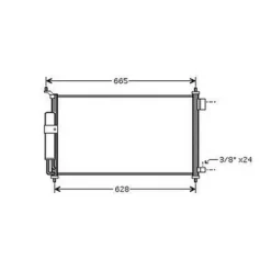 Condenseur de Climatisation pour NISSAN JUKE I ph.1 2010-2014, OEM: 92100AX80B, Neuf