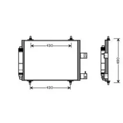 Condenseur de Climatisation pour CITROËN JUMPY II 2007-2016, OEM: 1489398080, Neuf