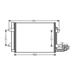 Condenseur de Climatisation pour VOLKSWAGEN TOURAN I ph.1 2003-2006, OEM: 1T0820411E, Neuf