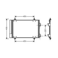 Condenseur de Climatisation pour CITROËN C4 I ph.1 2004-2008, OEM: 6455GH, Neuf