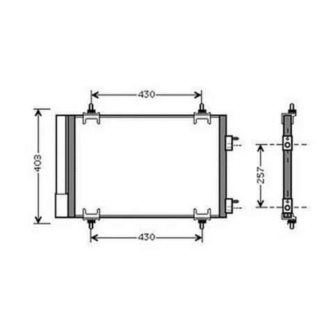 Condenseur de Climatisation pour PEUGEOT 307 ph.2 2005-2008, OEM: 6455GK, Neuf
